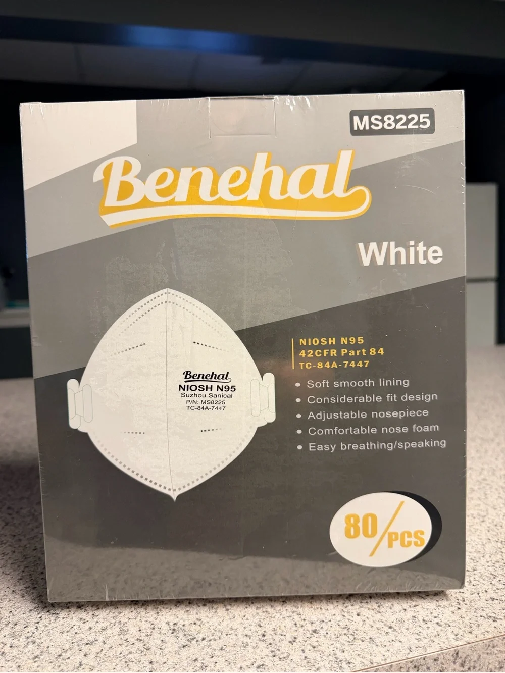 White N95 Face Mask - Pack of 80